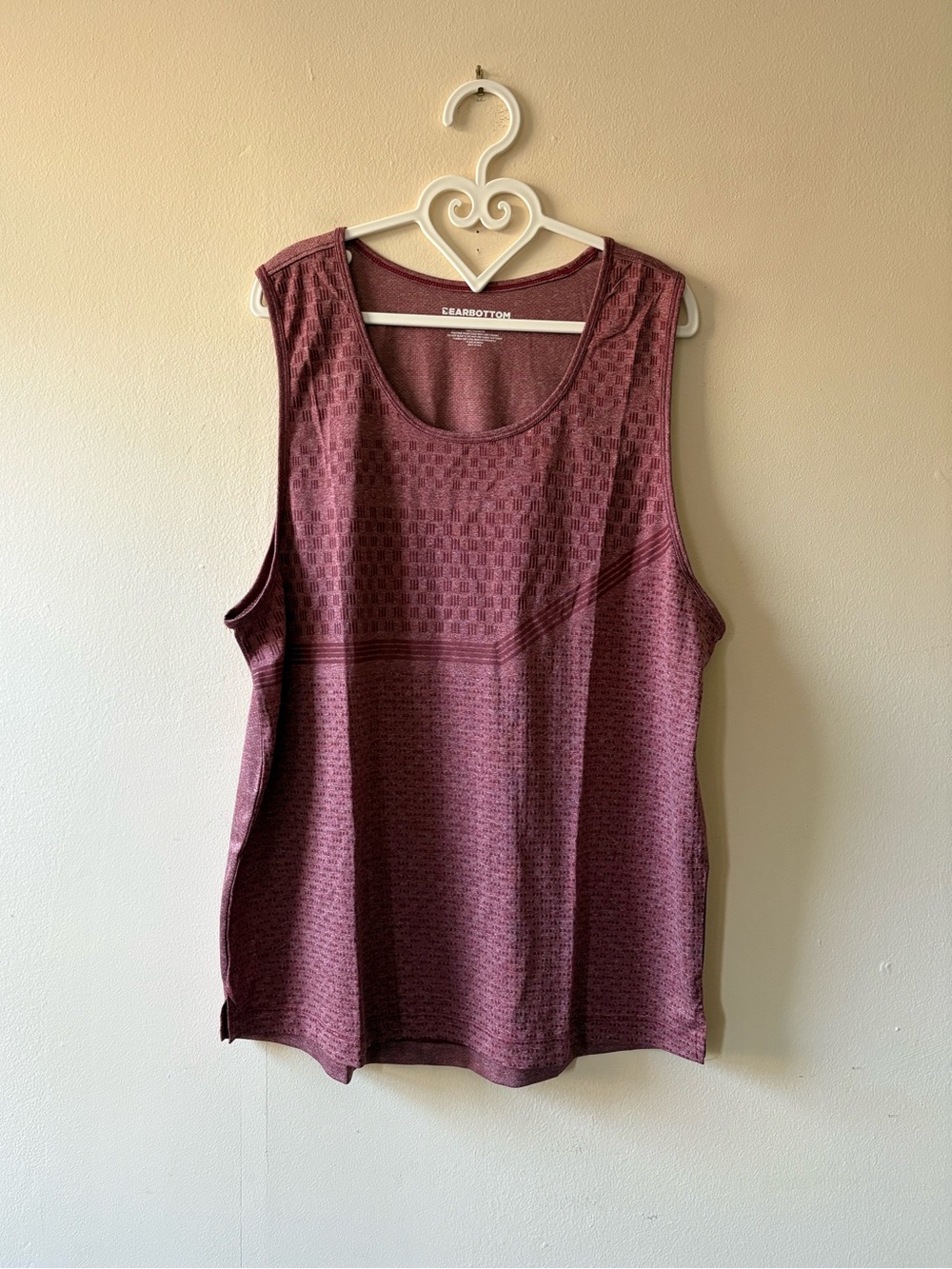 Bearbottom Comfortable Maroon Sleeveless Tank - Size XL